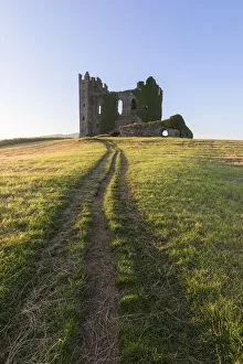 County Kerry Landscapes Prints: Grass fields around Ballycarbery Castle