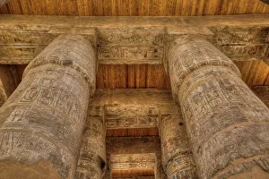 Luxor Egypt Tourism Prints: The Great Papyrus Columns, Hypostyle