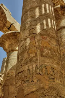 Egypt Tourism Attractions Prints: The Great Papyrus Columns, Hypostyle