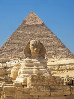 Historic Cairo Collection: The Great Sphinx of Giza, a limestone statue of a reclining sphinx, UNESCO World Heritage Site