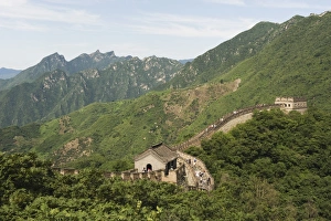 Great Wall of China, UNESCO World Heritage Site, in summer time, Mutianyu Great Wall of China, UNESCO World Heritage Site, in summer time, Mutianyu