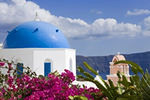 Greek Orthodox Church in Oia village, Santorini Island, Cyclades, Greek Islands, Greece, Europe Greek Orthodox Church in Oia village, Santorini Island, Cyclades, Greek Islands, Greece, Europe