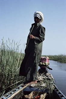Prints of Grindly, Marshes, Iraq, Middle East Map Prints: Grindly Marshes Print, Iraq Landscape