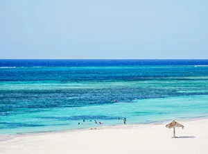 Cuba Beach Vacation Prints: Guardalavaca Beach, elevated view, Holguin Province, Cuba, West Indies, Caribbean