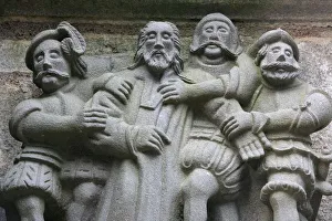 Guimiliau calvary, the Life of Jesus, Guimiliau, Finistere, Brittany, France, Europe Guimiliau calvary, the Life of Jesus, Guimiliau, Finistere, Brittany, France, Europe