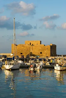 The harbour and Paphos Fort, Paphos, Cyprus, Mediterranean, Europe The harbour and Paphos Fort, Paphos, Cyprus, Mediterranean, Europe