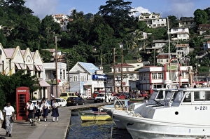 Central America Coastal Towns Prints: Harbour, St