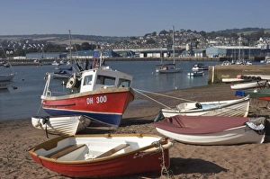 Great Britain Coastal Towns Prints: Harbour view, Teignmouth, Devon, England, United Kingdom, Europe