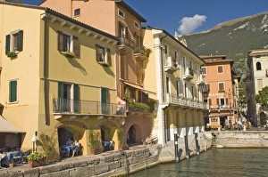 Italian Lakeside Towns Prints: The harbourside at Malcesine
