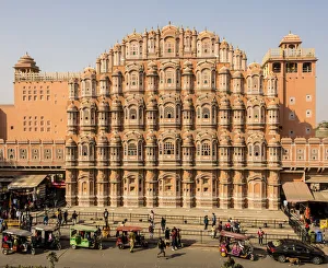 Palace Prints: Hawa Mahal Print, a photograph of the Jaipur palace