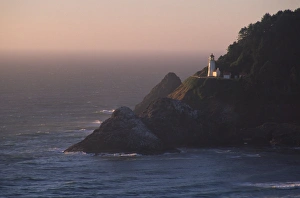 Colorful American Landmarks Prints: Heceta Head Lighthouse