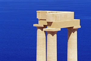 Dodecanese Islands Prints: Detail of Hellenistic stoa