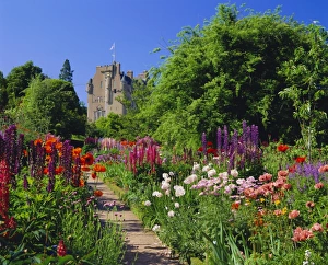 European Countryside Photography Prints: Herbaceous borders in the gardens
