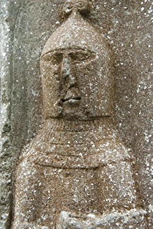 Irish Historical Sites Prints: High relief of a warrior, Jerpoint Abbey