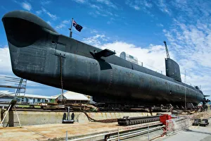 HMAS Ovens Submarine in the Western Australian Maritime Museum, Fremantle, Western Australia, Australia, Pacific HMAS Ovens Submarine in the Western Australian Maritime Museum, Fremantle, Western Australia, Australia, Pacific