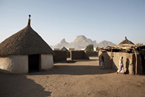 Homes lie in the shadow of Taka Mountain in the town of Kassala Homes lie in the shadow of Taka Mountain in the town of Kassala