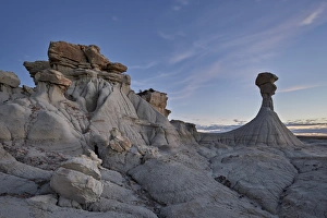 Hoodoo at dusk, Ah-Shi-Sle-Pah Wilderness Study Area, New Mexico, United States of America Hoodoo at dusk, Ah-Shi-Sle-Pah Wilderness Study Area, New Mexico, United States of America