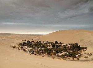 Huacachina Oasis Print, Elevated View