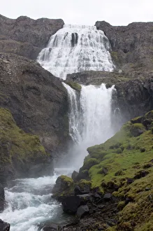 Prints of Huge Dynjandi waterfalls, Westfjords, Iceland, Polar Regions Iceland Prints: Dynjandi Waterfalls Print