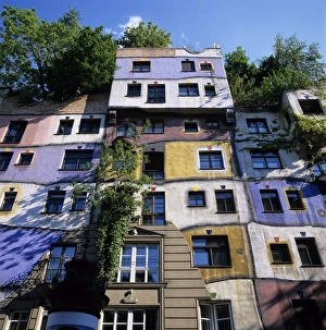 Austrian Architecture Style Prints: Hundertwasserhaus (antitraditional architecture), Vienna, Austria, Europe