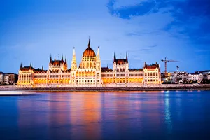 The Hungarian Parliament Building on the banks of the River Danube in Pest The Hungarian Parliament Building on the banks of the River Danube in Pest