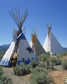 New Mexico Travel Destinations Prints: Indian tepees