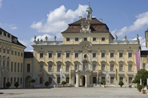 The inner Courtyard and Palace buildings of the 18th century Baroque Residenzschloss The inner Courtyard and Palace buildings of the 18th century Baroque Residenzschloss