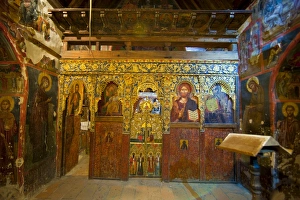 Interior of a beautiful Byzantine church in the Troodos Mountains, UNESCO World Heritage Site Interior of a beautiful Byzantine church in the Troodos Mountains, UNESCO World Heritage Site