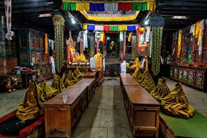 Himalayas Nepal Prints: Interior of the Garphu Monastery, Garphu, Kingdom of Mustang, Himalayas, Nepal, Asia