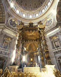 Interior of St. Peter's Print, Vatican Basilica