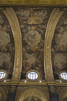 Malta Travel Destinations Prints: Interior of St. Johns Co-Cathedral, Valletta, Malta, Europe