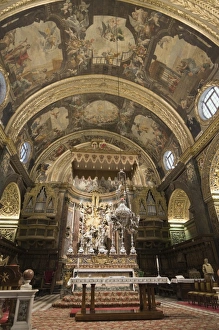 Interior of St. Johns Co-Cathedral Print, Valletta, Malta
