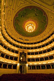 Emilia Romagna Travel Guide Prints: Interior of Teatro Regio, Parma, Emilia Romagna, Italy, Europe