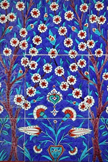 Prints of Iznik tiles in Topkapi Palace, Istanbul, Turkey, Europe Related Image Prints: Iznik tiles in Topkapi Palace Print