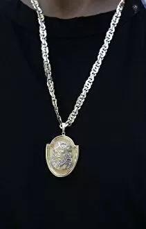 Images Dated 20th April 2000: Jesus medal, Lourdes, Hautes Pyrenees, France, Europe