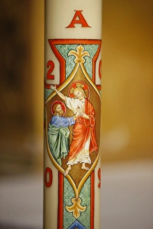Jesus and St. Peter Easter Candle Print, Arles, France