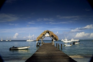 West Indies Island Getaway Prints: The jetty, Pigeon Point