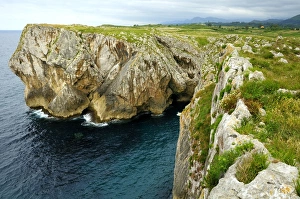 Asturias Coastline Prints: Karst limestone sea cliffs at Pria