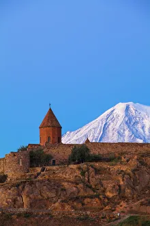 Prints of Khor Virap Armenian Apostolic Church monastery, at the foot of Mount Ararat, Ararat Plain, Yerevan, Armenia, Central Asia, Asia Armenia Prints: Khor Virap Monastery Print: Mount Ararat, Armenia