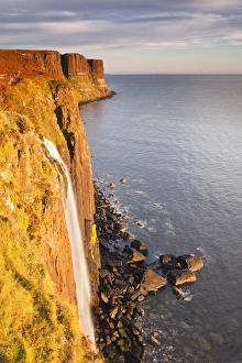 Kilt Rock waterfall on the coast of the Isle of Skye, Inner Hebrides, Scotland, United Kingdom, Europe Kilt Rock waterfall on the coast of the Isle of Skye, Inner Hebrides, Scotland, United Kingdom, Europe