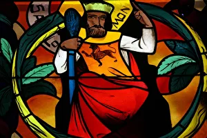 King Solomon in the stained glass window of Saint-Joseph des Fins church, Annecy King Solomon in the stained glass window of Saint-Joseph des Fins church, Annecy