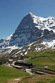 Kleine Scheidegg and Eiger near Grindelwald, Bernese Oberland, Swiss Alps Kleine Scheidegg and Eiger near Grindelwald, Bernese Oberland, Swiss Alps