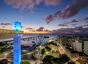 Lacerda Elevator Print at Dusk, Salvador