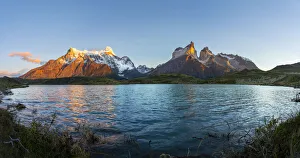 Lake Nordenskjold and Cerro Paine Grande at sunrise, Torres del Paine National Park Lake Nordenskjold and Cerro Paine Grande at sunrise, Torres del Paine National Park