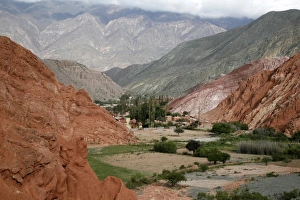 Landscape from the Camino de los Colorados trail around Purmamarca, Quebrada de Humahuaca Landscape from the Camino de los Colorados trail around Purmamarca, Quebrada de Humahuaca