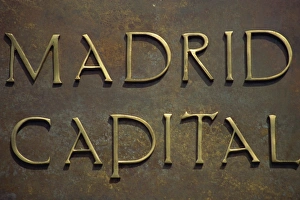 European Capital Cities Landmarks Prints: Detail of letterbox, Central Post Office, Madrid, Spain, Europe