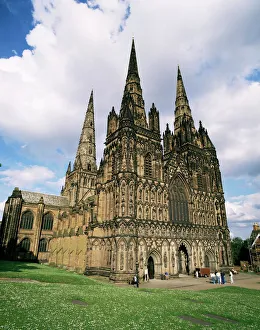Prints of Lichfield Cathedral, Lichfield, Staffordshire, England, United Kingdom, Europe Staffordshire Prints: Lichfield Cathedral Print