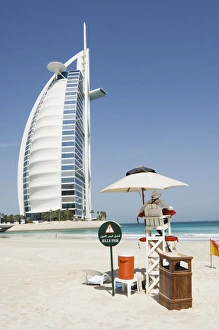 Middle East Coastal Scene Prints: Lifeguard on the beach