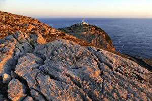 Balearic Islands Scenic Views Prints: Lighthouse at Cap Formentor, Majorca, Balearic Islands, Spain, Mediterranean, Europe