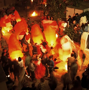 Images Dated 31st July 2008: Easter Balloon Lighting Print, Leonidio, Greece